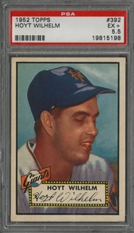 1952 Topps #392 Hoyt Wilhelm Rookie Card - PSA EX+ 5.5